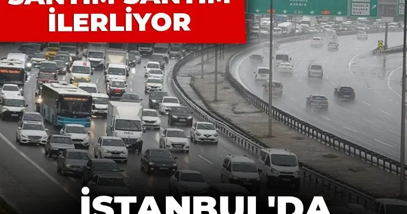 İstanbul da pazartesi kabusu! Araçlar santim santim ilerliyor
