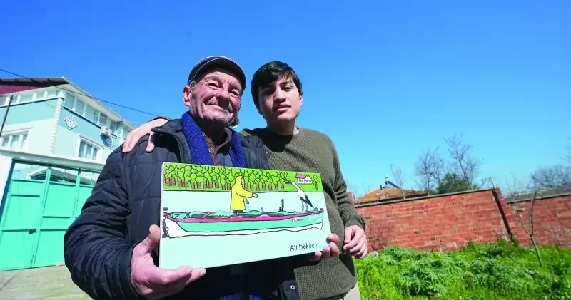 Yaren leylekle Adem amcayı çizdi Kültür Sanat Haberleri