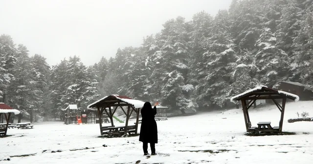 Abant, beyaz örtüyle kaplandı Bolu Haberleri