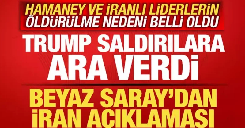 Beyaz Saray dan son dakika İran açıklaması! Trump saldırılara ara verdi