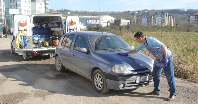 Yöneticiliği bıraktı, küresel ısınmaya karşı mobil ve susuz araç yıkama başlattı Ordu Haberleri