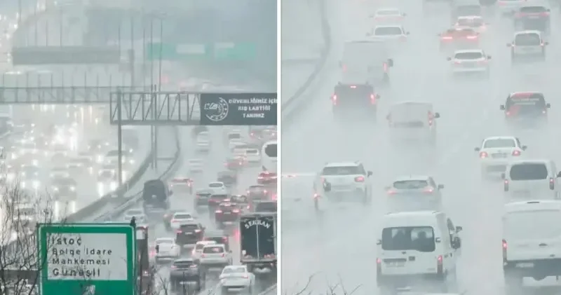 İstanbul’da yağışlı havanın da etkisiyle trafik yoğunluğu yüzde 81’e ulaştı İstanbul Haberleri
