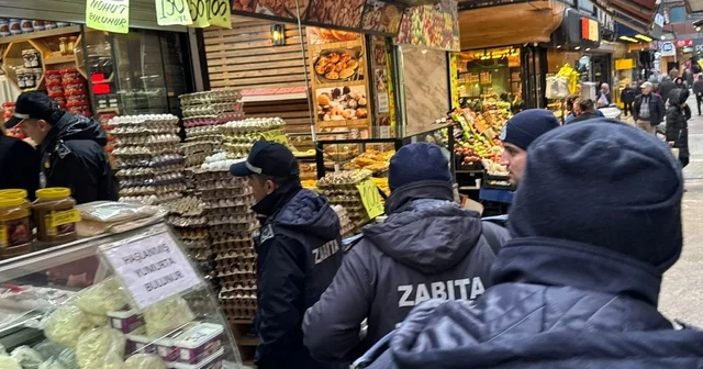 Zonguldak ta zabıtadan kaldırım işgali denetimi Zonguldak Haberleri