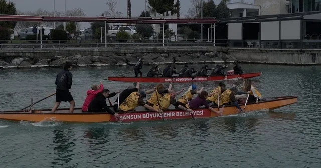 Sisli havaya rağmen kıyasıya rekabet: Dragon Boat Ligi nde Mart heyecanı Samsun Haberleri