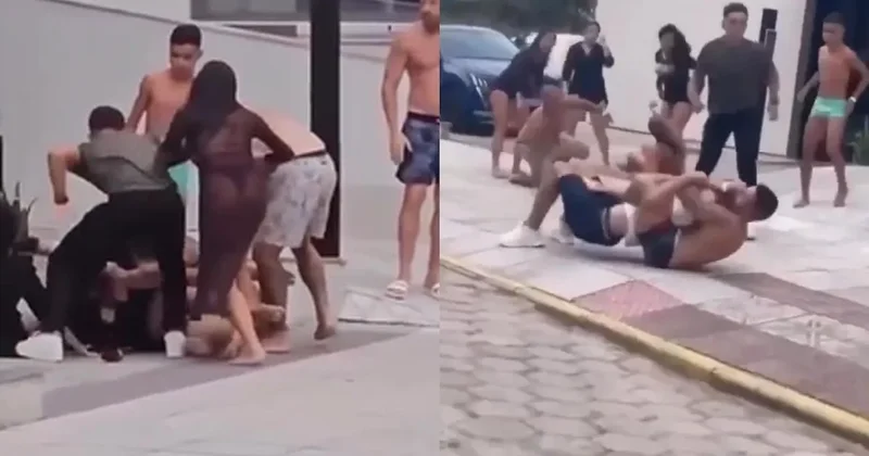 Brezilya nın en lüks plajında dehşet verici kavga Sözcü Gazetesi