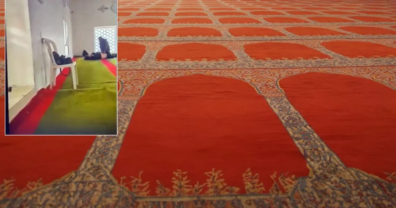 Cami içerisinde uygunsuz görüntüler! Meselenin aslı ortaya çıktı