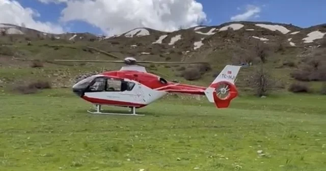 Bitlis te kayalıklardan düşen genç için helikopter ambulans havalandı Bitlis Haberleri