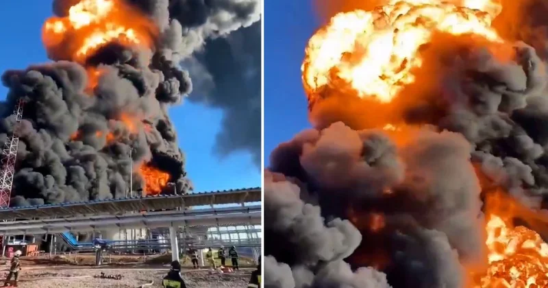 Ukrayna, Rusya daki dev petrol rafinerisini İHA larla vurdu