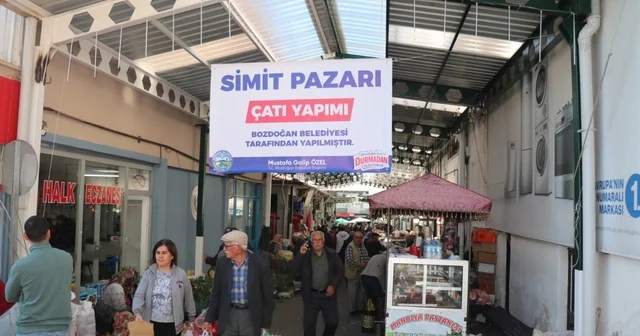 Bozdoğan da Simit Pazarı Sokağı düzenleme çalışması tamamlandı Aydın Haberleri