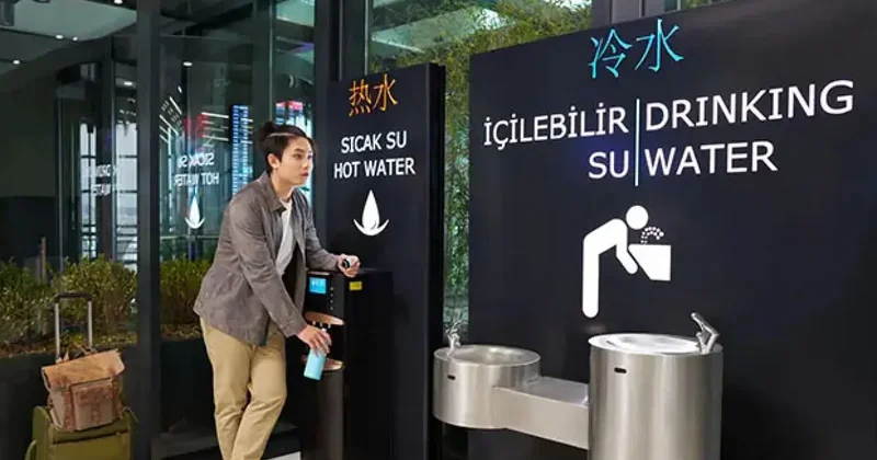 Havalimanlarında ücretsiz içme suyu hizmeti yaygınlaştırılıyor