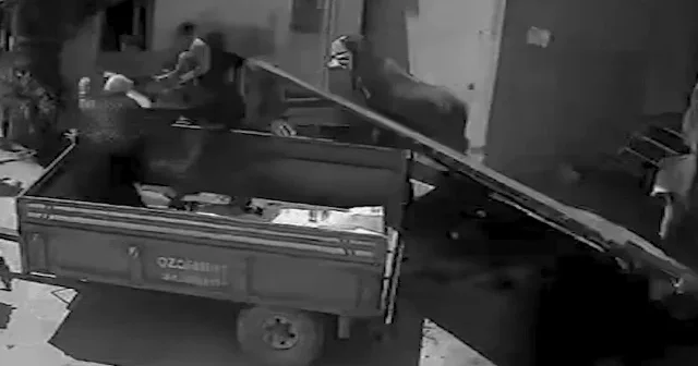 Isparta da kurbanlık boğanın öfkesi kamerada: Demir kapıyı devirip böyle kaçtı VİDEO İZLE