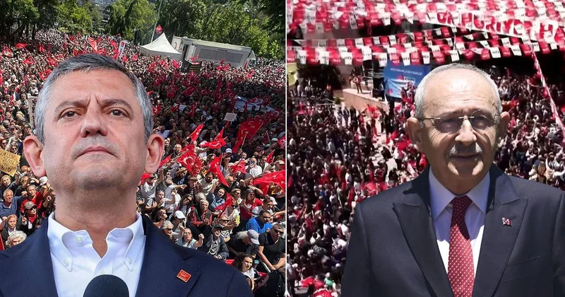 Ankara da iki ayrı CHP mitingi! Katılım farkı dikkat çekti