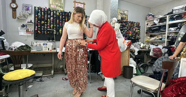 Trakya da yayılan şalvar gecesi kültürü, terzilerde hareketliliği arttırdı Edirne Haberleri