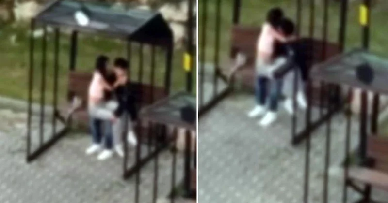 Bir ilimiz bu görüntüyü konuşuyor! Çocuk parkında uygunsuz görüntüler
