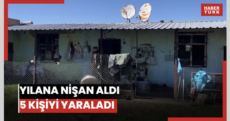 Yılana nişan aldı 5 kişiyi yaraladı