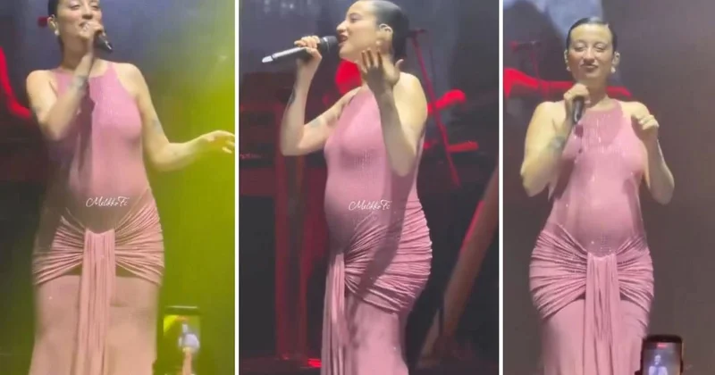 Karnı burnunda sahneye çıkan Melike Şahin, performansıyla tepki çekti
