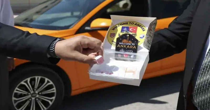 Ankara daki taksicilerden lokumlu NATO hazırlığı