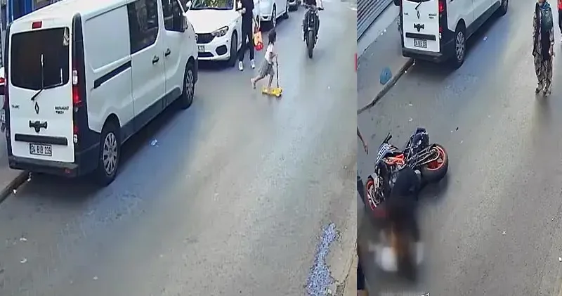 Beyoğlu’nda 4 yaşındaki Şevval’e motosiklet çarptı; annesi gözyaşlarına boğuldu