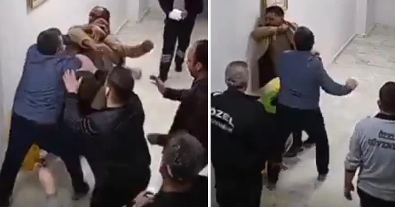 Skandal görüntüler! Hastane müdür, çalışanı defalarca yumruklayarak bayılttı