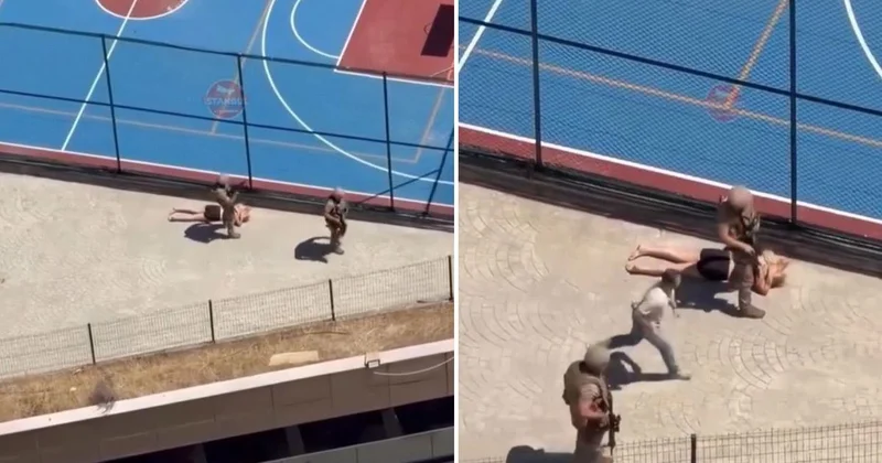 Özel harekat polisleri siteye baskın yaptı! O anlar kamerada