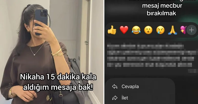 Nikahına 15 dakika kala kayınpederinden gelen mesajla şoke oldu