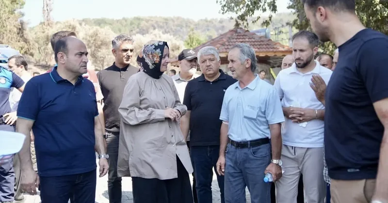 AK Parti Genel Başkan Yardımcısı Kaya, Seydikemer de yangından etkilenenleri ziyaret etti