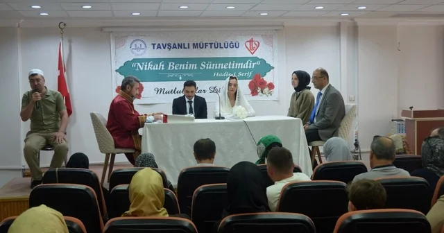 İki İnsan Bir Hayat projesiyle Tavşanlı da anlamlı nikâh Kütahya Haberleri Habertürk Yerel Haberler