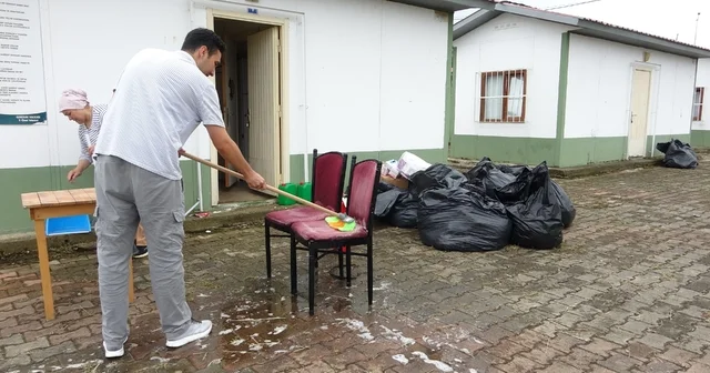 Mevsimlik fındık işçilerinin kalacağı geçici konaklama merkezinde hazırlıklar başladı Giresun Haberleri Habertürk Yerel Haberler