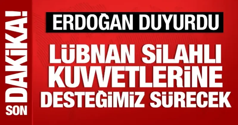 Cumhurbaşkanı Erdoğan: Lübnan Silahlı Kuvvetlerine desteğimiz sürecek