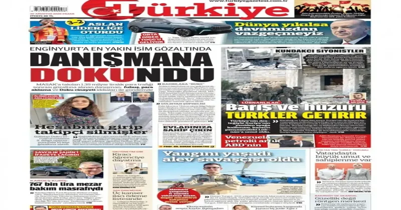 Suriye Lübnan a umut oldu: Barış ve huzuru Türkler getirir 30 Ağustos 2026 gazete manşetleri
