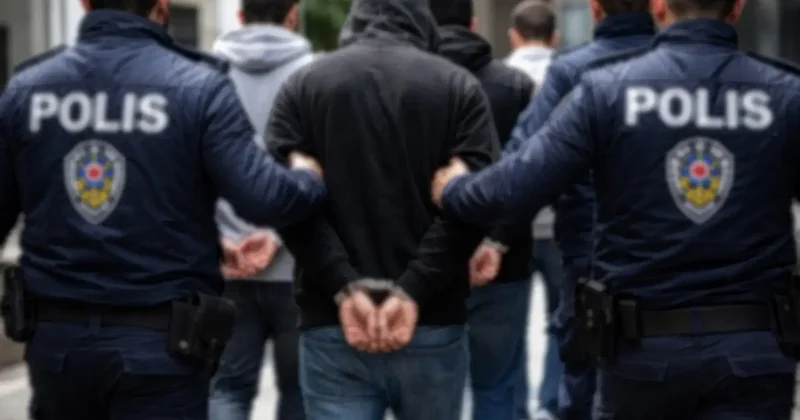 Terör örgütü mensuplarının posterlerini asan 4 şüpheli gözaltına alındı