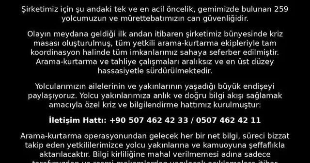 Filo Denizcilik ten Girne açıklarındaki kaza sonrası açıklama: Yolcu yakınları için kriz ve bilgilendirme hattı kuruldu Mersin Haberleri Habertürk Yerel Haberler