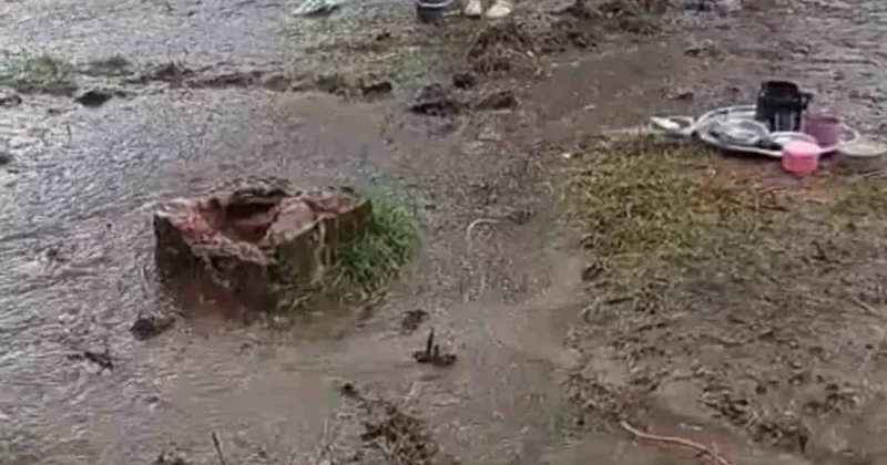 Samsun’a giden fındık işçilerini yağmur vurdu