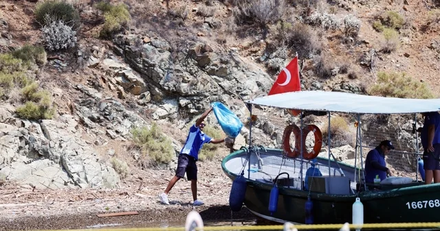 Yeşil ile mavinin buluştuğu koylardan 11 yılda 306 ton çöp toplandı Muğla Haberleri Habertürk Yerel Haberler