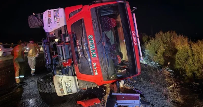Muğla daki yangından dönen arazöz devrildi: 5 orman işçisi yaralandı