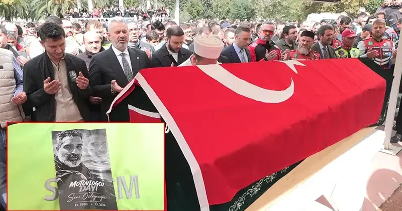 Motovlogcu Dayı olarak tanınan Cumhur Kahriman son yolculuğuna uğurlandı