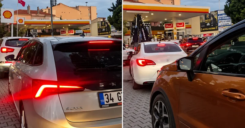 Akaryakıt istasyonlarında zam kuyruğu: Depoyu doldurmak isteyenler koştu