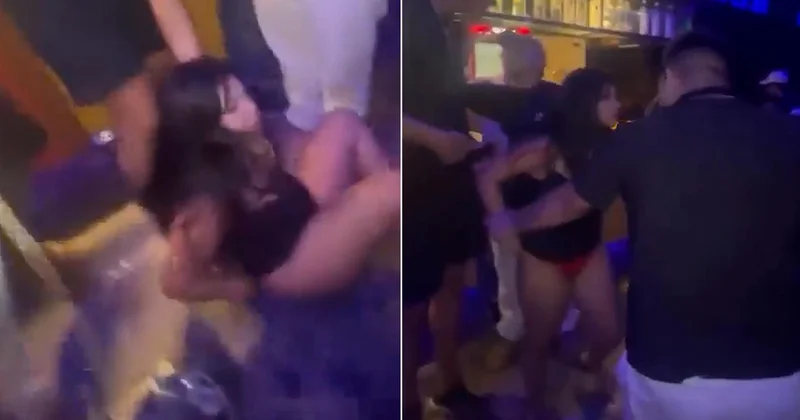 Partide bir anda kıyamet koptu! İki kadını ayıramadılar