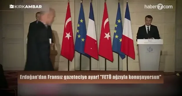 Başkan Erdoğan dan Fransız gazeteciye tokat gibi cevap: Karşınızda bunları yutacak birisi yok