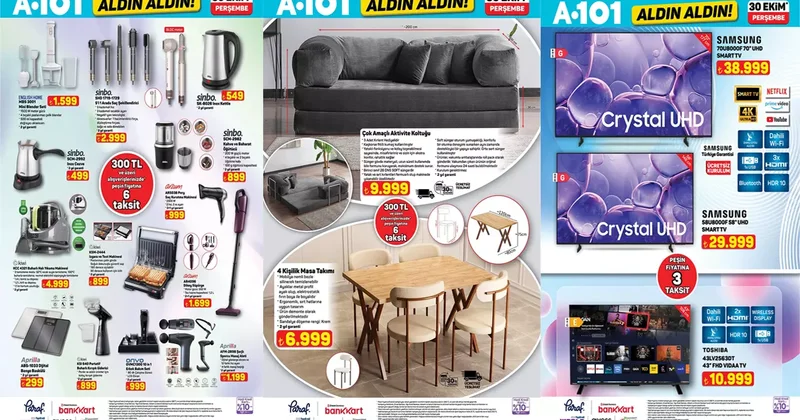 A101 e kampanyalı TV, ev gereçleri ve mobilya geliyor! Büyük indirim var