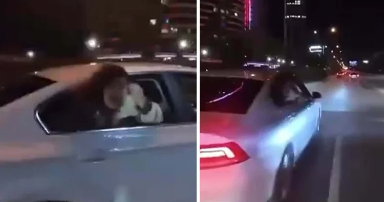 Genç kız camdan başını çıkarıp yardım için bağırdı; araçtaki herkese ceza kesildi