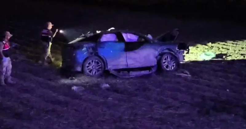 Hatay da lastiği patlayan araç faciaya sebep oldu