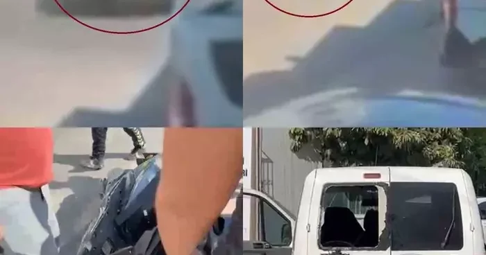 Kaza anı kamerada: Aracın çarptığı motosikletli savruldu