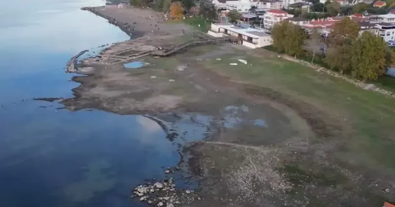 İznik te ürküten manzara! Tam 350 metre...