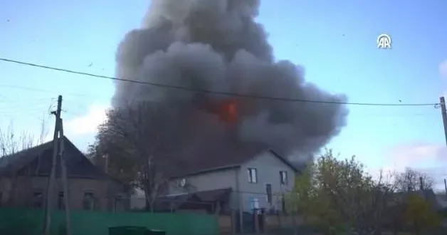 Ukrayna nın Kramatorsk kentine düzenlenen İHA saldırısı kameralara yansıdı