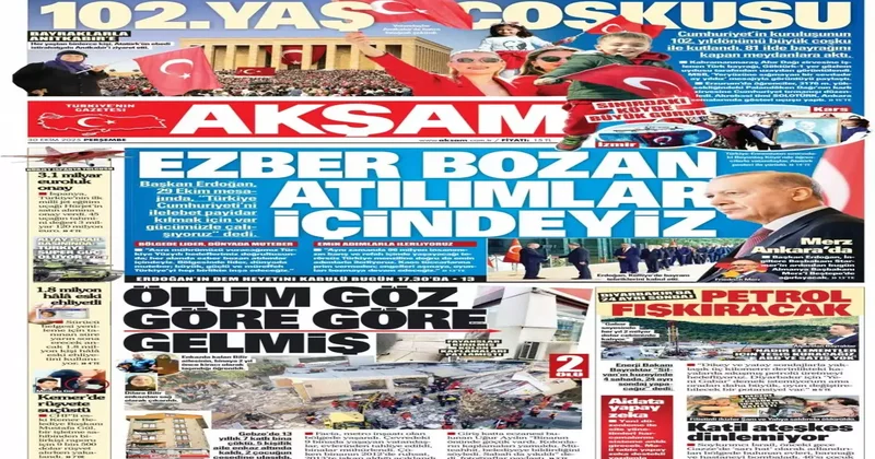 Erdoğan açıkladı: Ezber bozan atılımlar içindeyiz! 30 Ekim 2025 gazete manşetleri