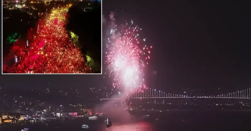 İstanbul da cumhuriyet coşkusu! Görsel şölen mest etti