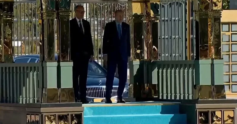 Son dakika Almanya Başbakanı Merz Ankara da: Başkan Erdoğan Külliye de karşıladı