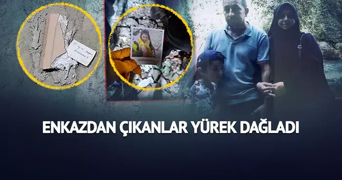Aile faciasından geriye kahreden bu notla fotoğraf kaldı! Gebze de çöken binanın enkazından çıkanlar yürek dağladı