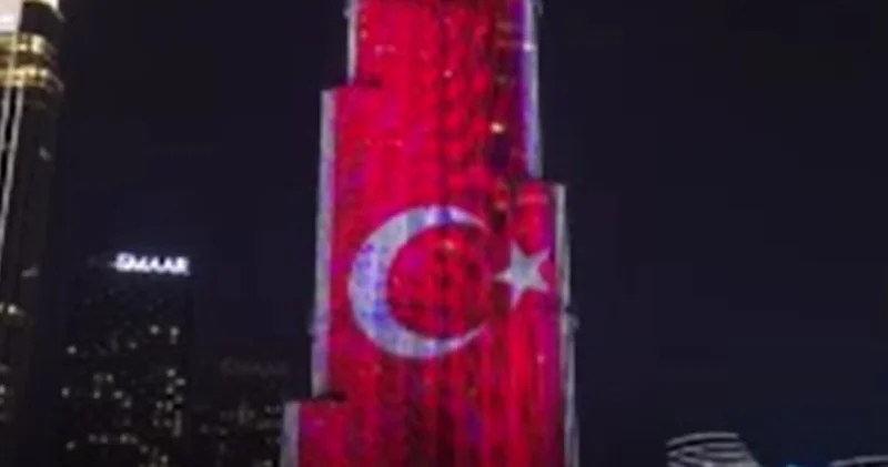 Burj KHalifa ya Türk bayrağı yansıtıldı Dış Haberler